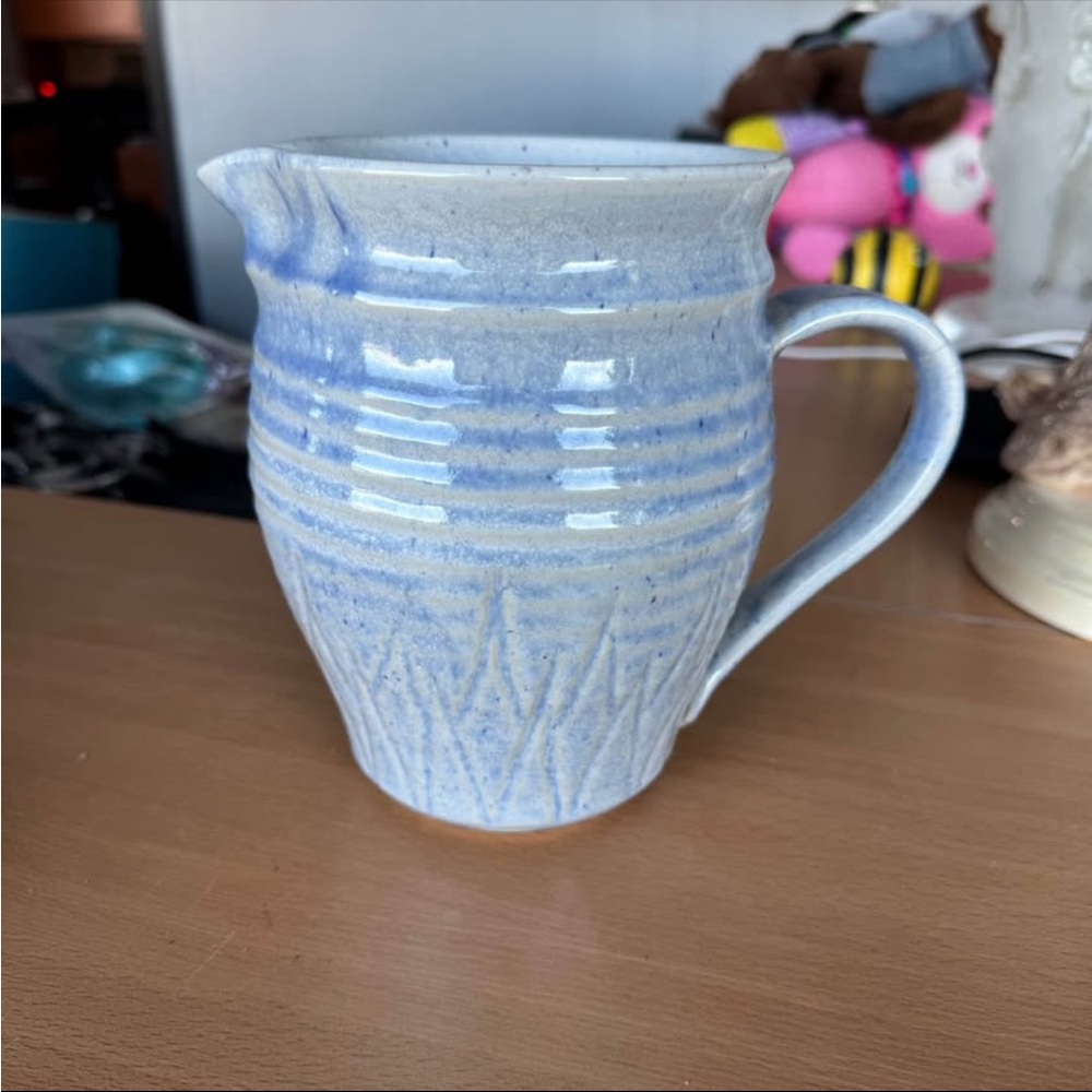 Handmade Pottery Ceramic Pitcher - Picture 3 of 6